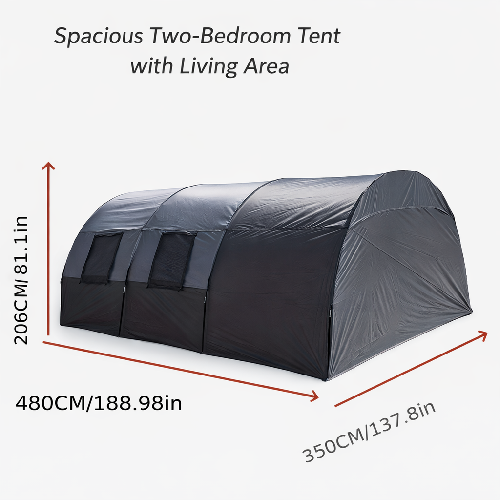 Extra grote tunneltent voor 8-10 personen