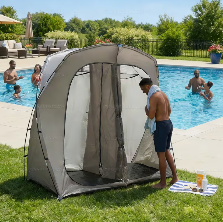 Draagbare Dubbele Buitendouche Tent |