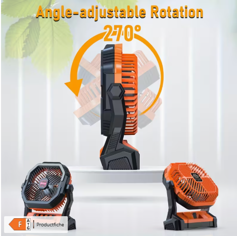 Oplaadbare Ventilator met 4 Snelheden