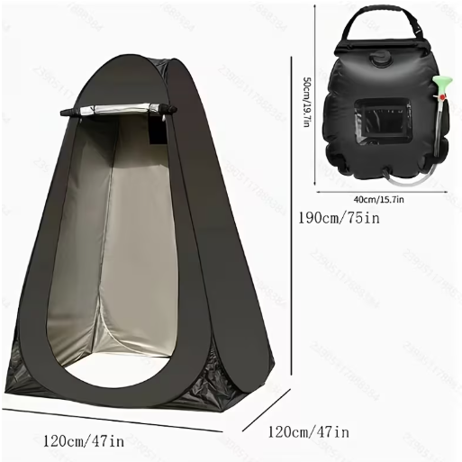 2-delige draagbare douche tent kit