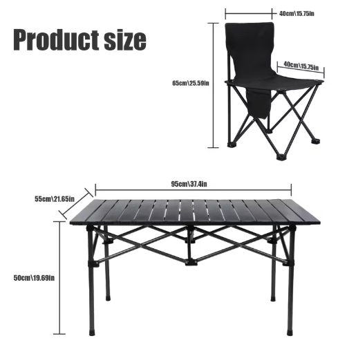 Campingtafel en stoelenset
